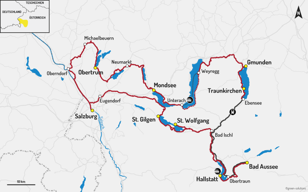 oesterreich, austria, salzburg, salzkammergut, mondsee, traunsee, bad aussee, hallstatt, wolfgangsee