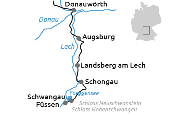 deutschland, germany, romantische straße, romantische strasse, romantic road, donauwoerth, schwangau, fuessen