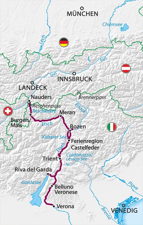 oesterreich, austria, italien, italy, nauders, bozen, riva, garda, verona, bolzano